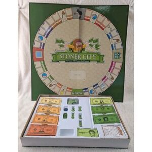 Stoner City Board Game Stonerware 2005 Adult Party Game Complete Marijuana Theme